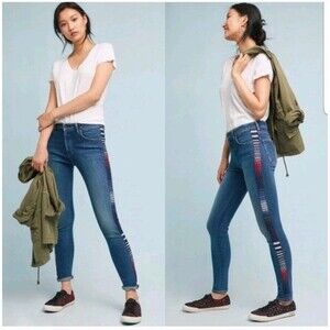 Levi's & Anthropologie Skinny Jeans West Coast French Fabric Sides S.31 NWT $198
